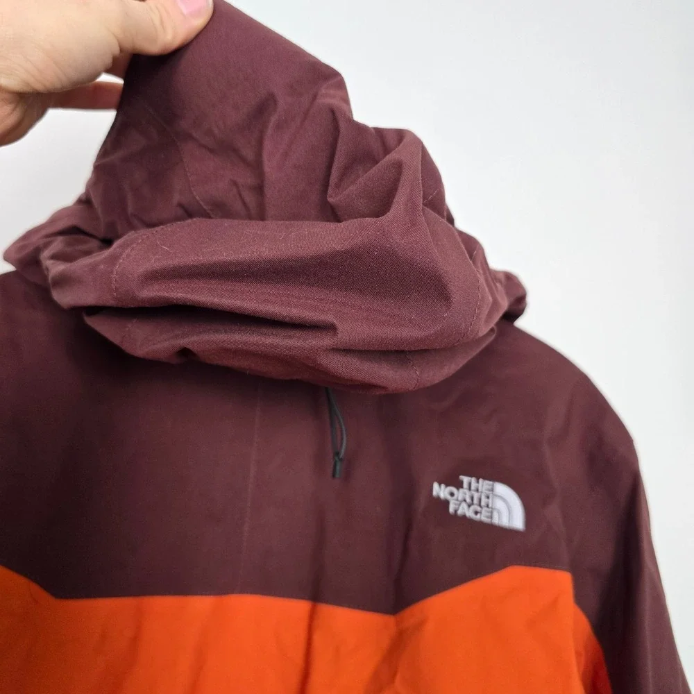 The North Face Mens HyVent Jacket Size XL Orange Hiking Gorpcore Technical Gear